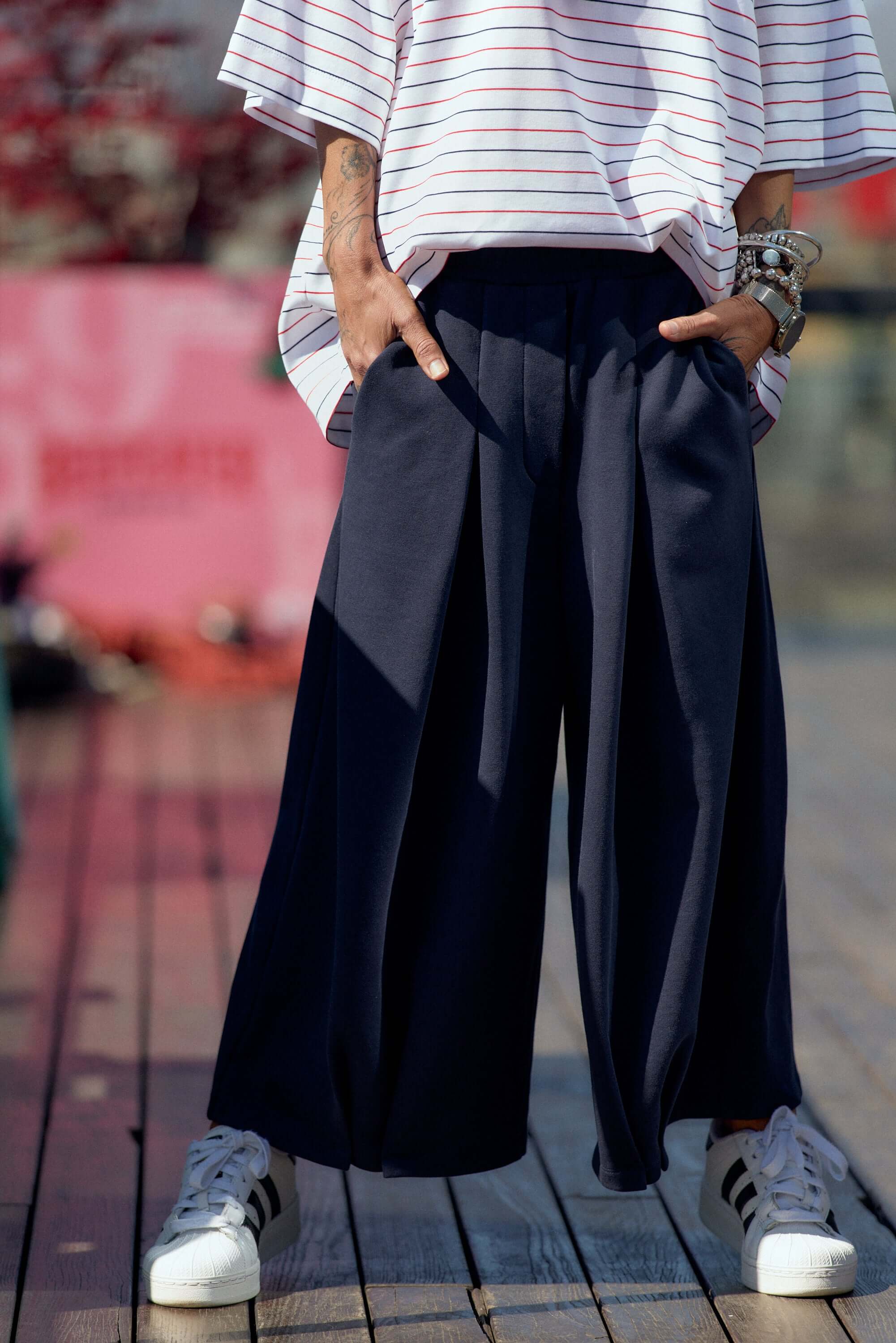 Wide-Leg Relaxed Trousers