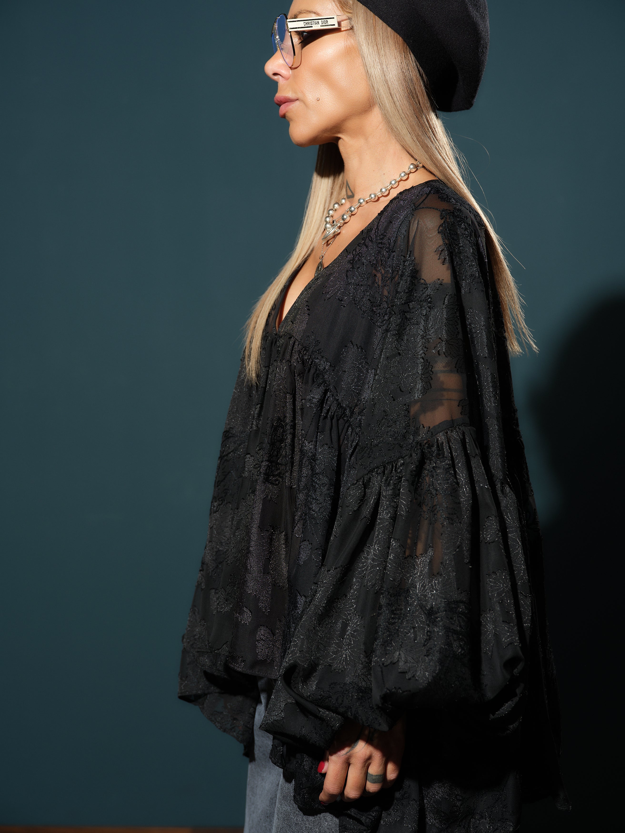 Black Sheer Tunic