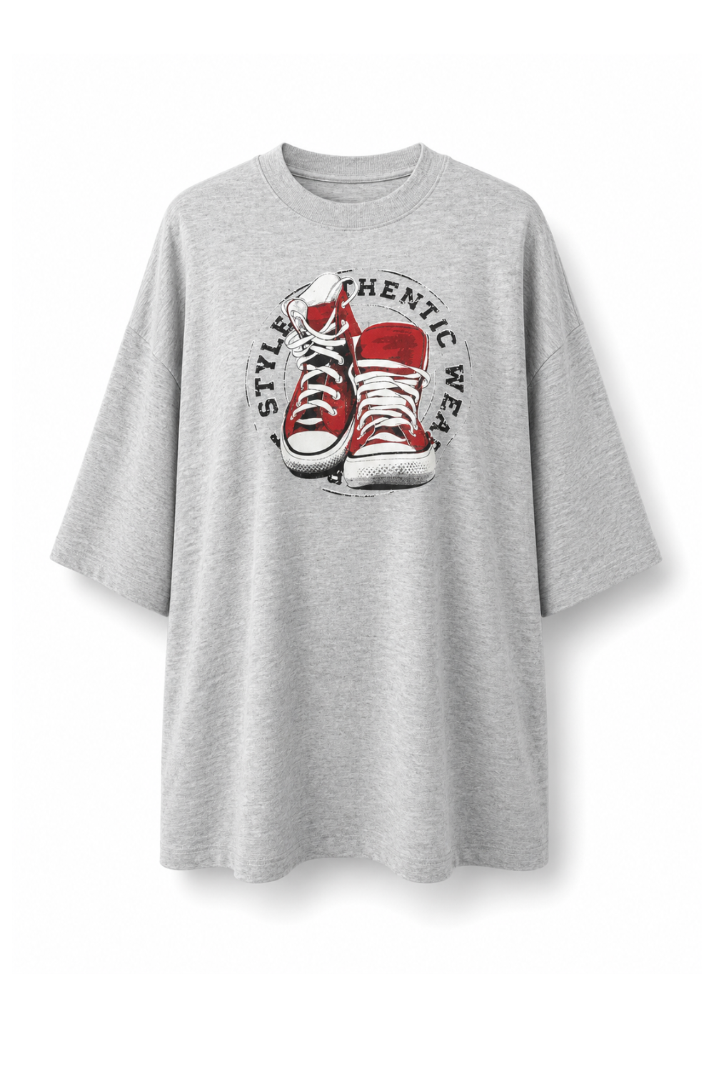 Grey Oversized Graphic T-Shirt