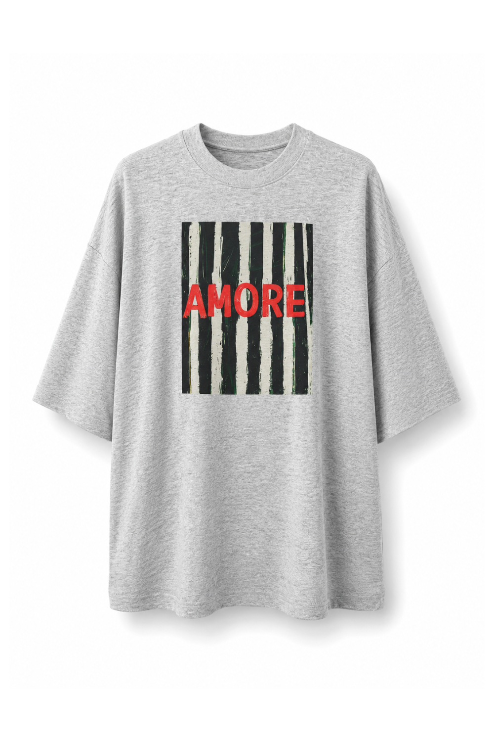 Grey Oversized Graphic T-Shirt