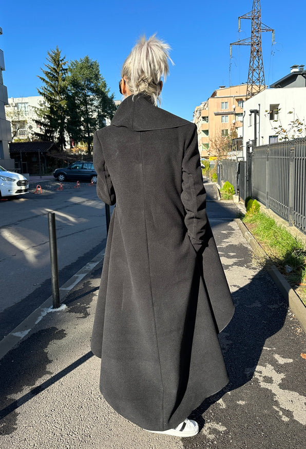 Black Shawl Collar Coat