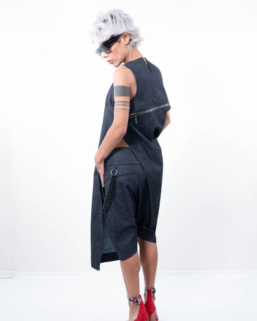 Denim Loose Casual Drop Crotch Harem Pants - Clothes By Locker Room