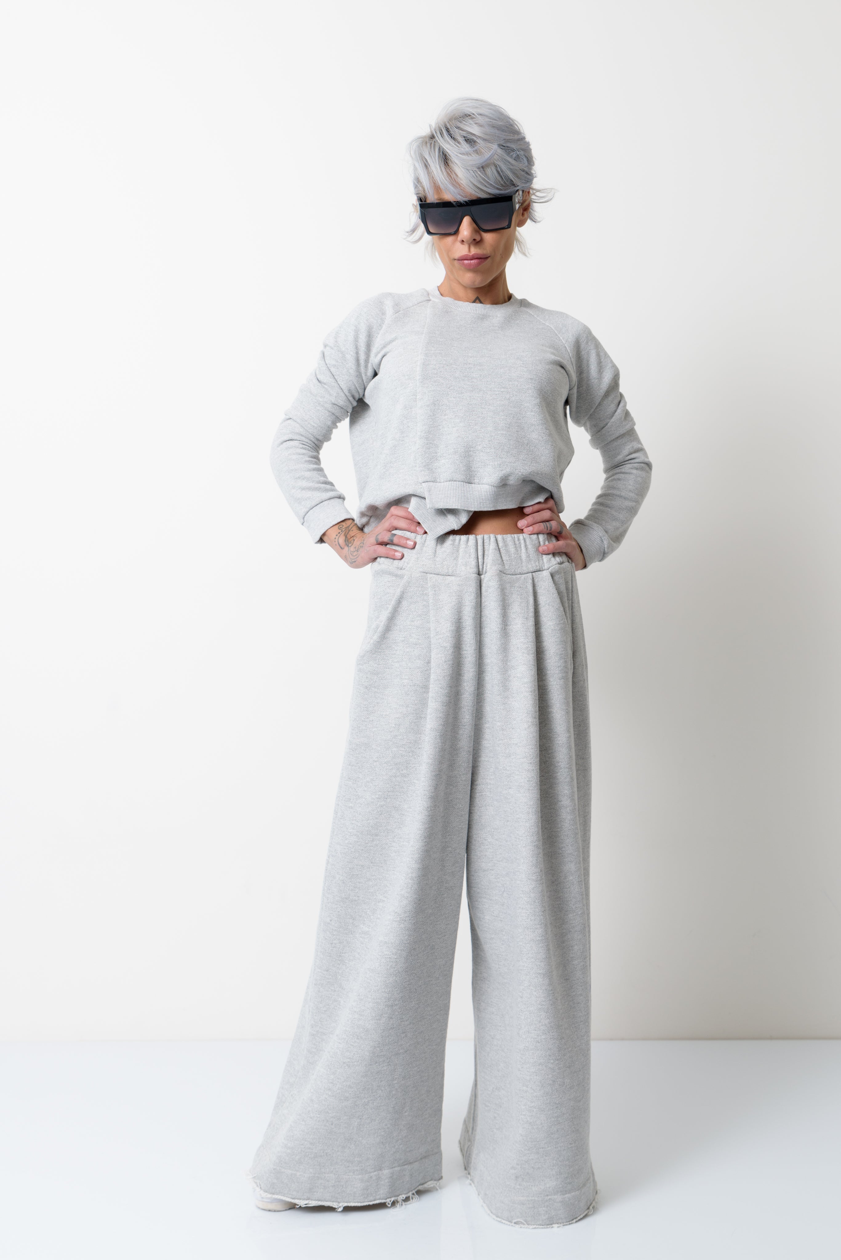 Grey Two Piece Tracksuit Set For Women - Clothes By Locker Room