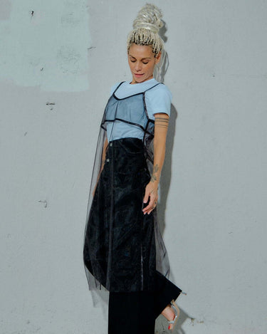 Mesh Tunic & White Top Co-Ord Set