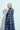 Longline Blazer in Blue Plaid
