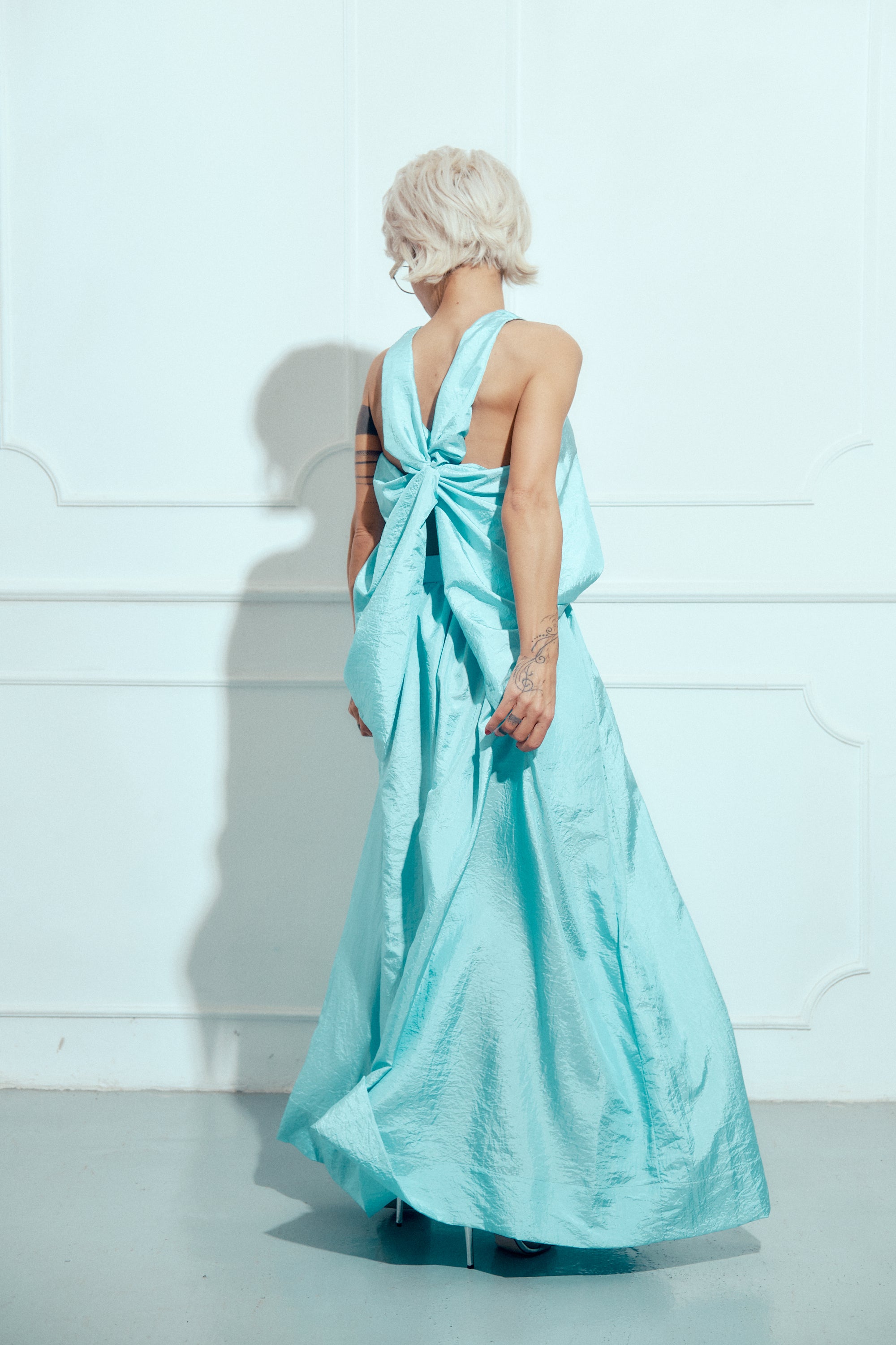 Blue Taffeta Co-Ord Set
