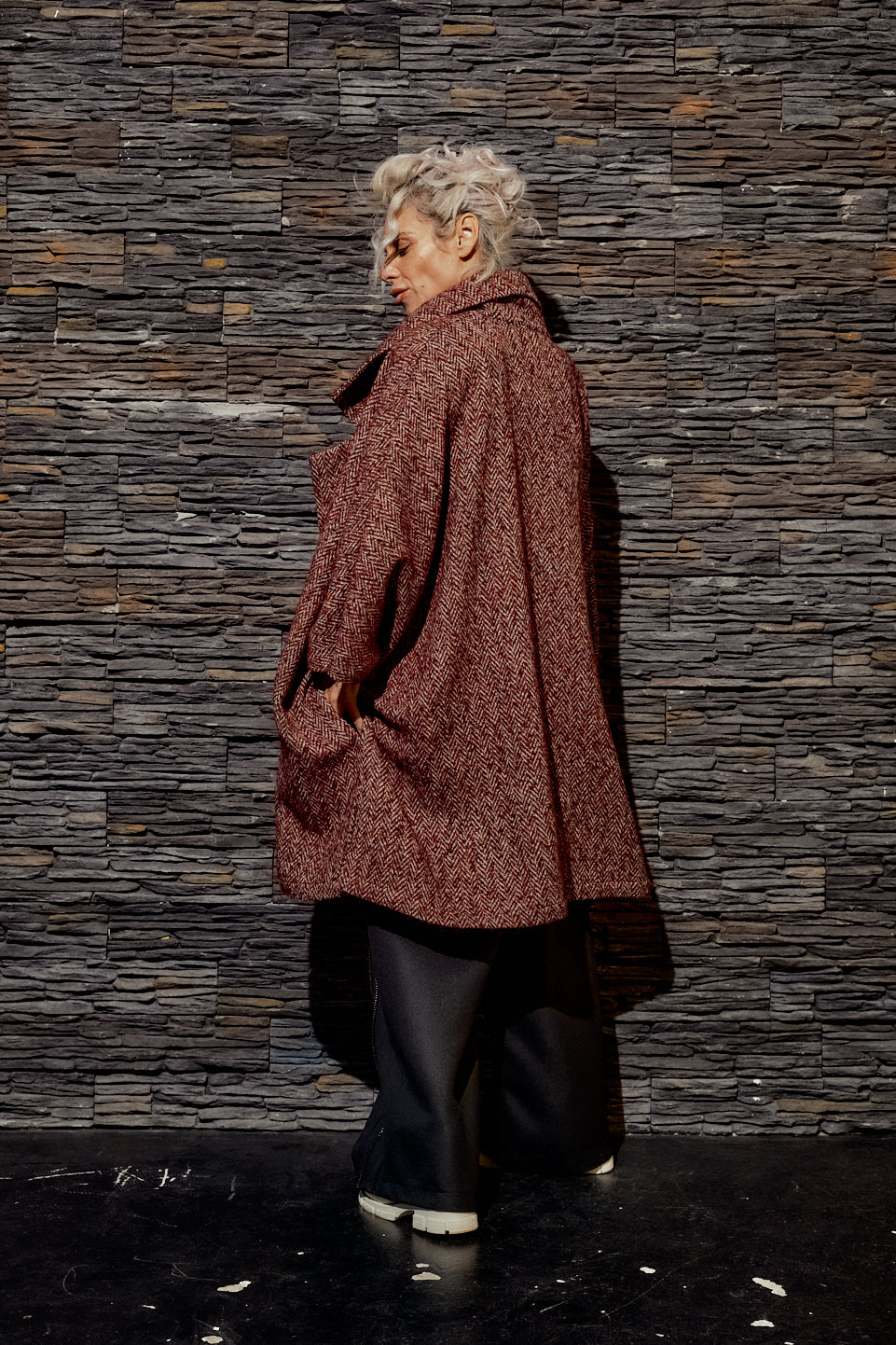 Relaxed Wool-Blend Coat