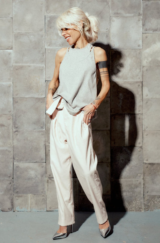 Double Grey Tank Top