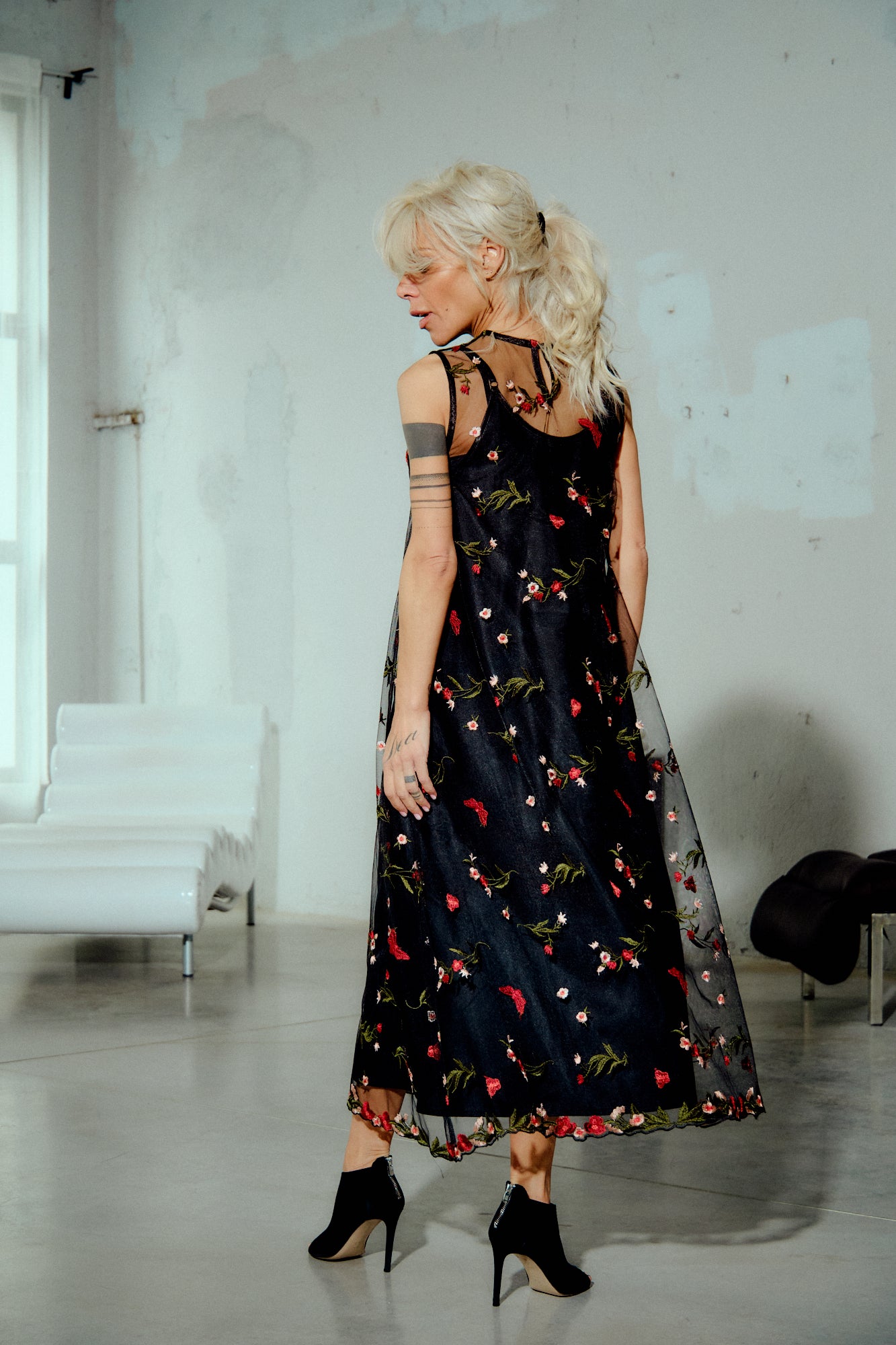 Embroidered Floral Dress