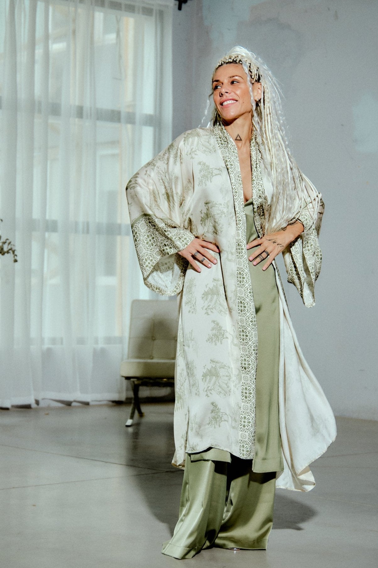 Printed Kimono Robe