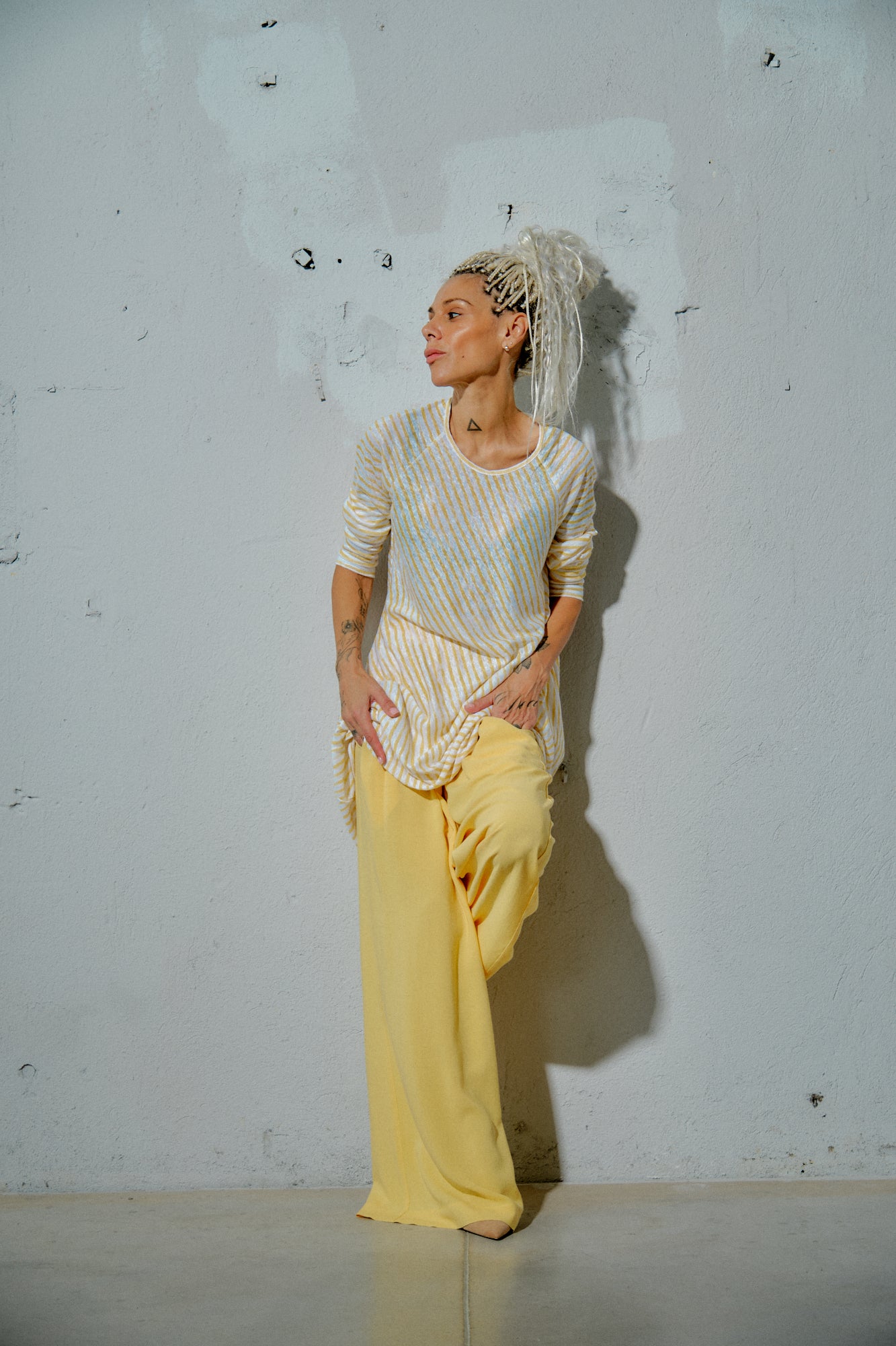 Yellow Wide-leg Pants