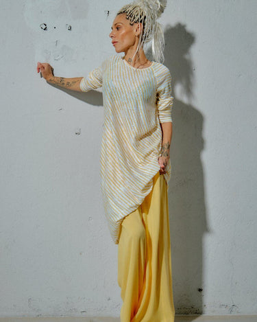 Yellow Striped Linen Tunic