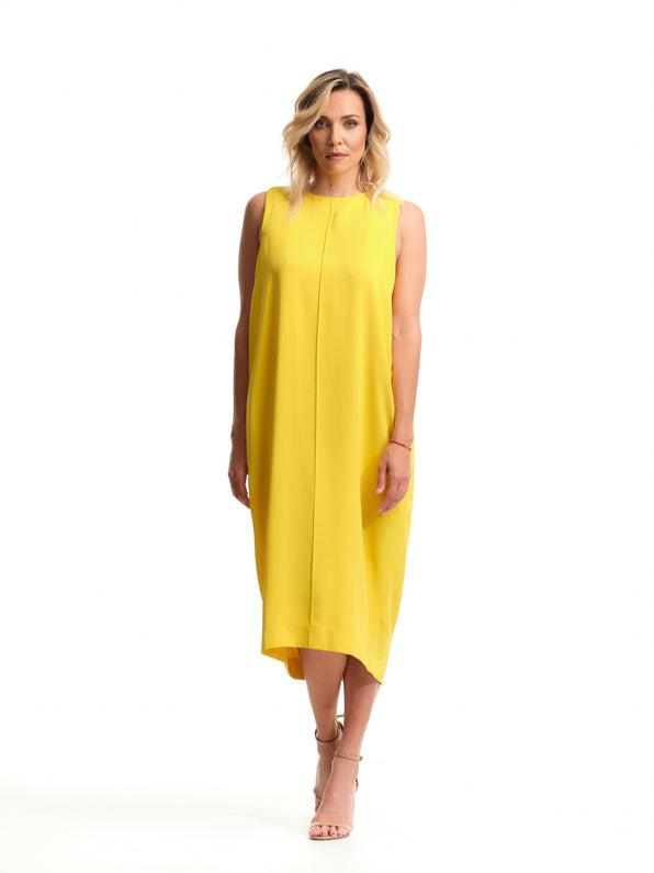 Boxy High-Low Yellow Dress