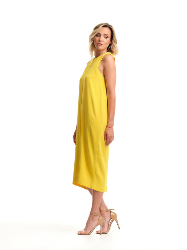 Boxy High-Low Yellow Dress