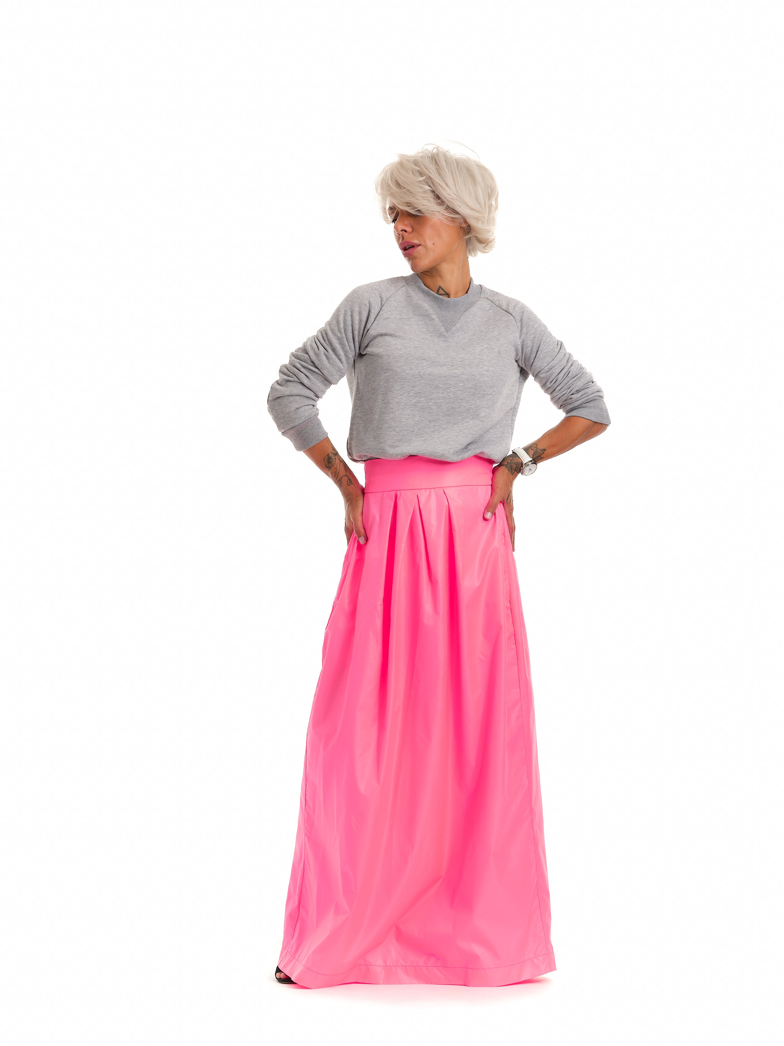 Pink High Waist Skirt | Leeseo - IVE - Fashion Chingu