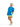 Color Block Tunic Top in Blue and Green