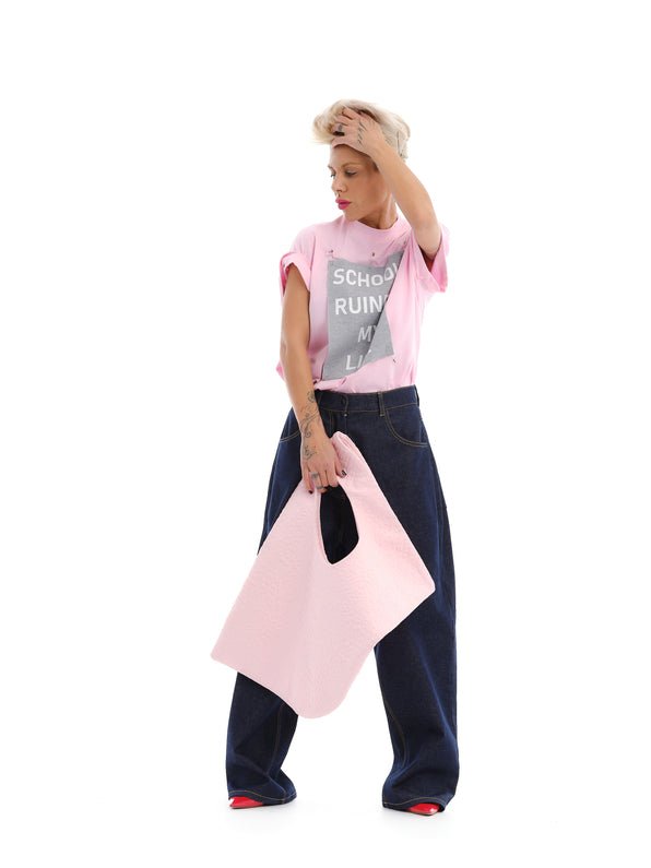 Pink Neoprene Shoulder Bag