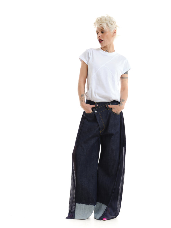Tulle Panel Jeans