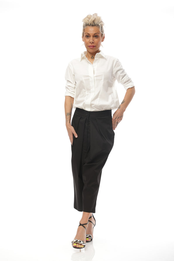 Extravagant White Asymmetric Shirt