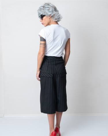 White T Shirt Blouse with Short Sleeves and Leatherette Lips - Clothes By Locker Room