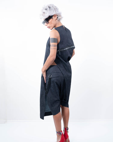 Denim Loose Casual Drop Crotch Harem Pants - Clothes By Locker Room
