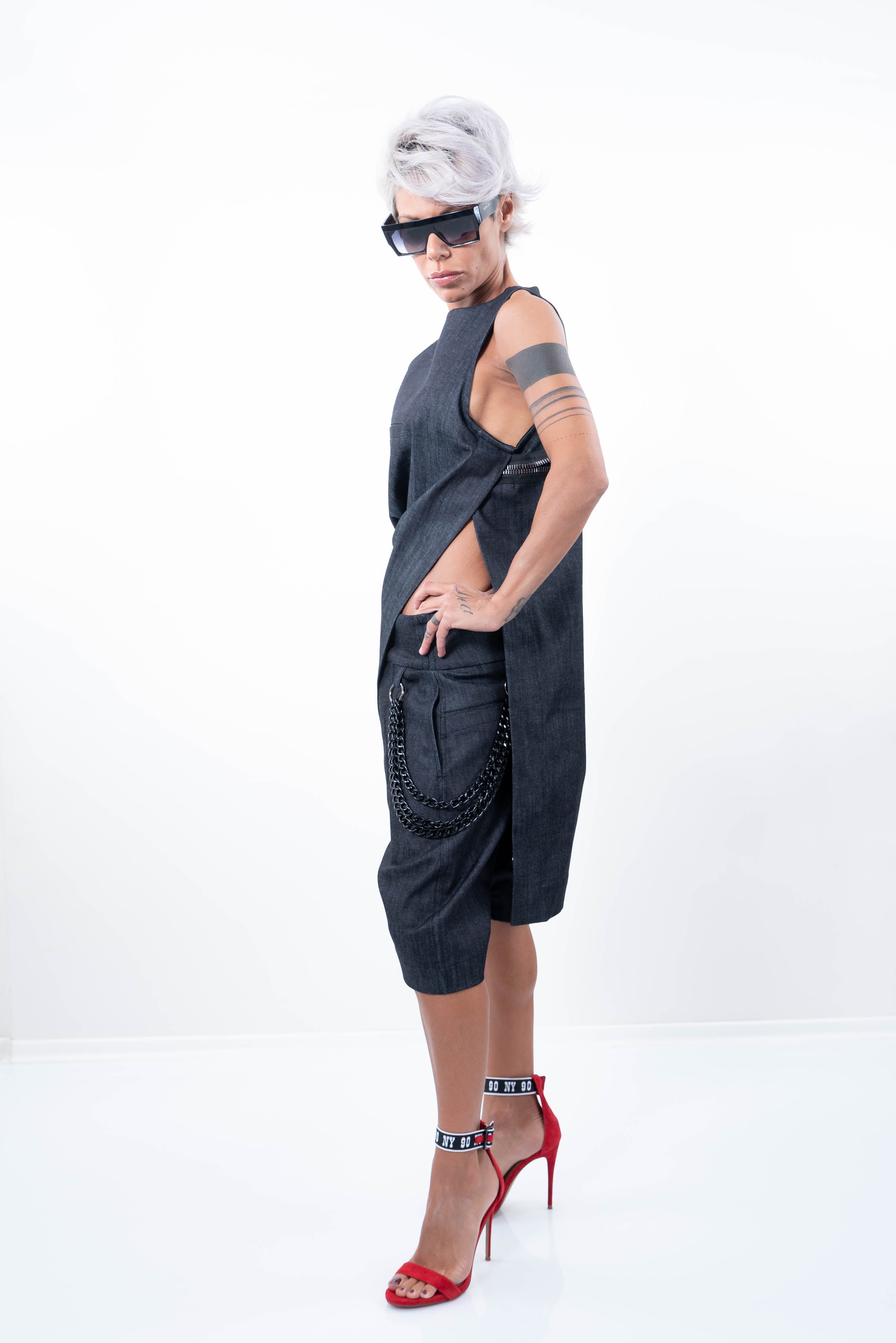 Denim Loose Casual Drop Crotch Harem Pants - Clothes By Locker Room