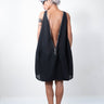 Linen Little Black Dress With a Zipper on the Back - Clothes By Locker Room