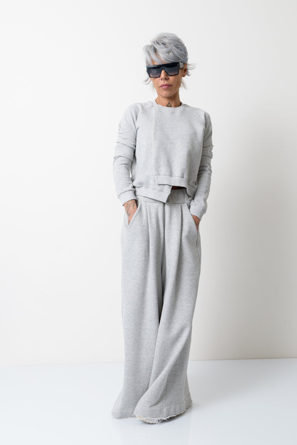 Grey Two Piece Tracksuit Set For Women - Clothes By Locker Room
