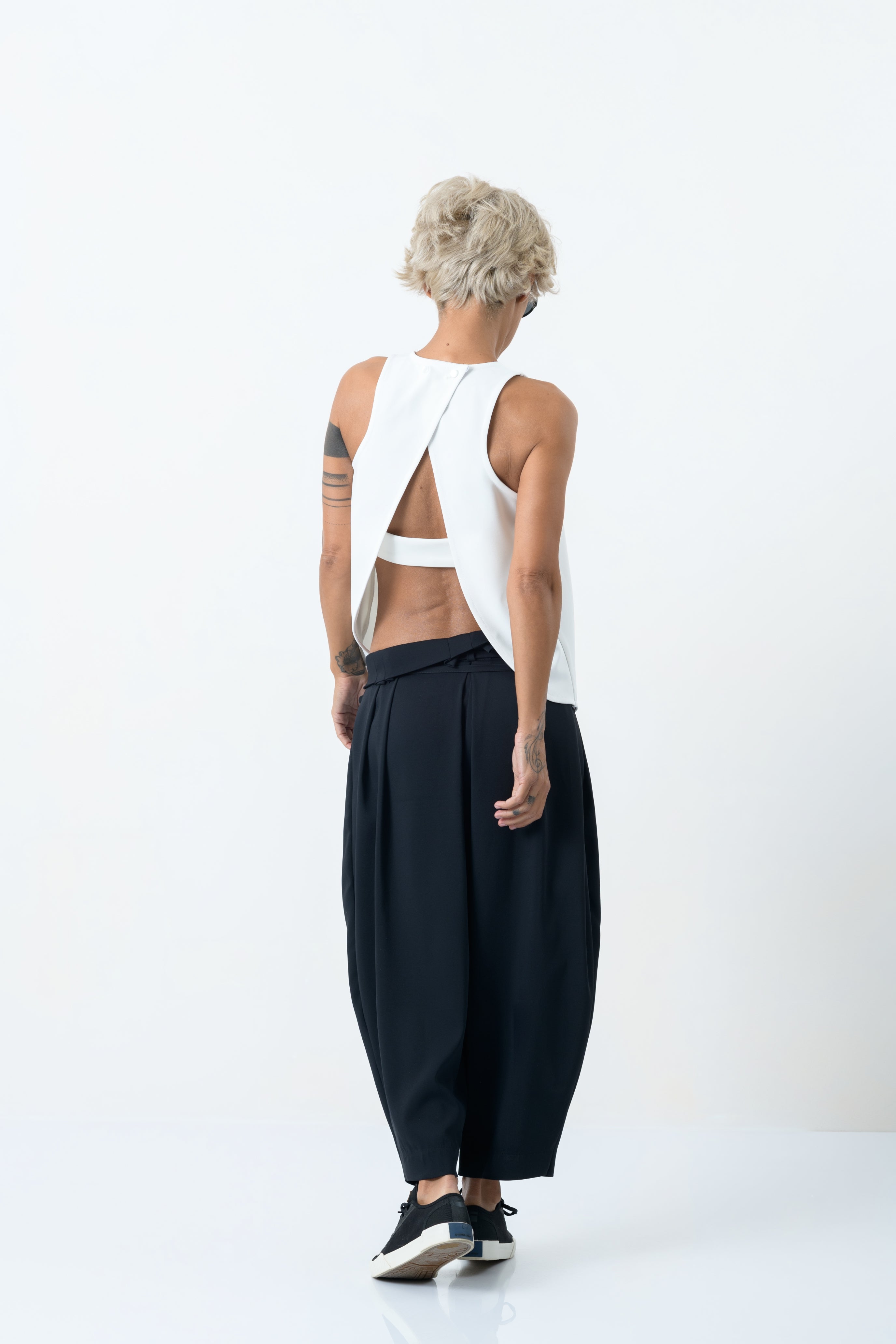 Sleeveless Open-Back Top