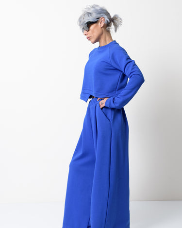 Royal Blue Two Piece Tracksuit Set For Women - Clothes By Locker Room