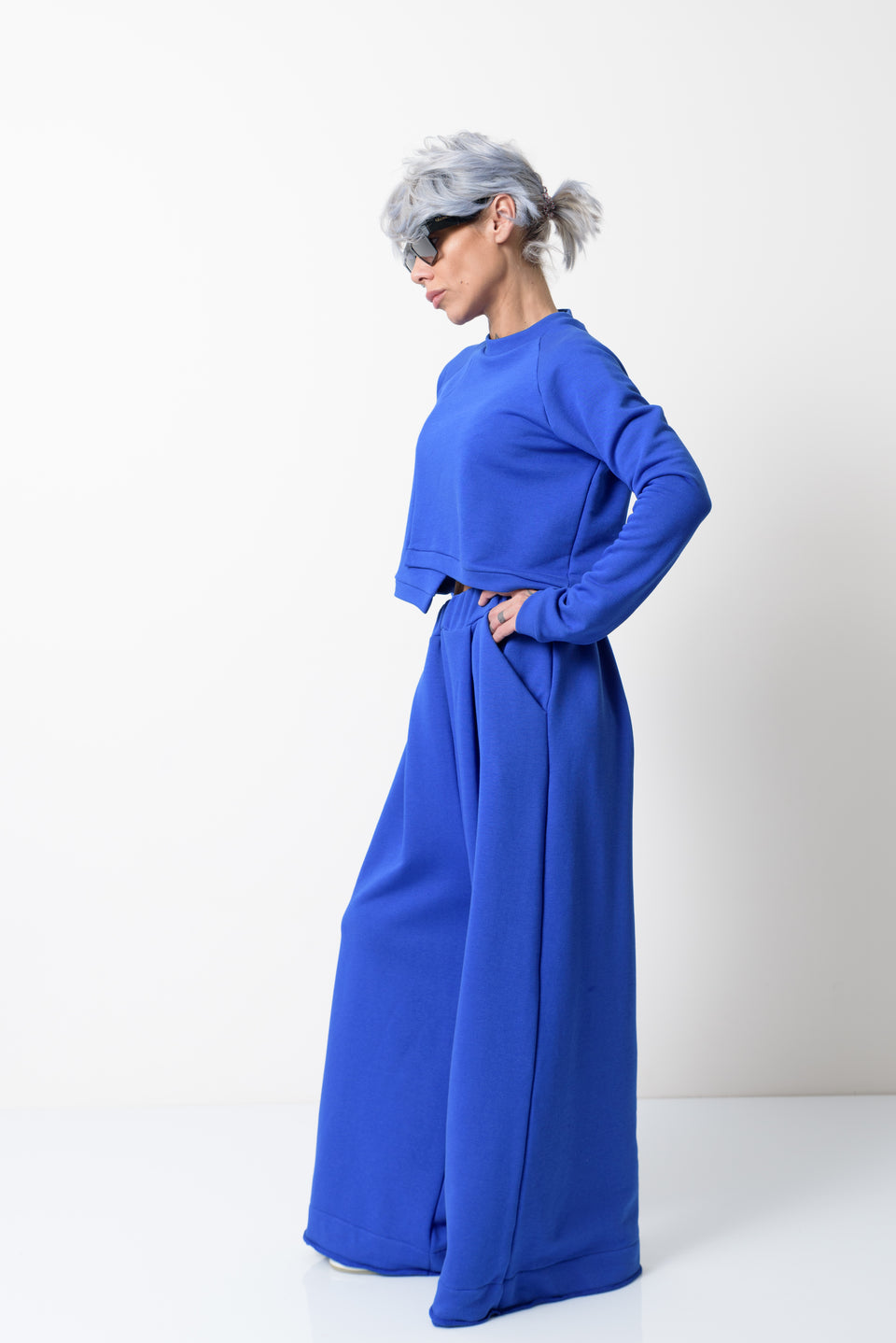 Royal Blue Two Piece Tracksuit Set For Women - Clothes By Locker Room