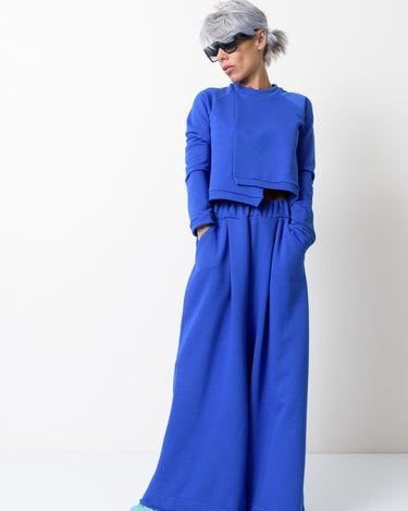 Royal Blue Two Piece Tracksuit Set For Women - Clothes By Locker Room