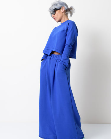 Royal Blue Two Piece Tracksuit Set For Women - Clothes By Locker Room