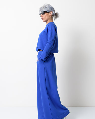 Royal Blue Two Piece Tracksuit Set For Women - Clothes By Locker Room