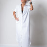 Asymmetric White Maxi Oversize Loose Shirt - Clothes By Locker Room