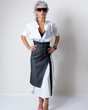 Asymmetric White Maxi Oversize Loose Shirt - Clothes By Locker Room