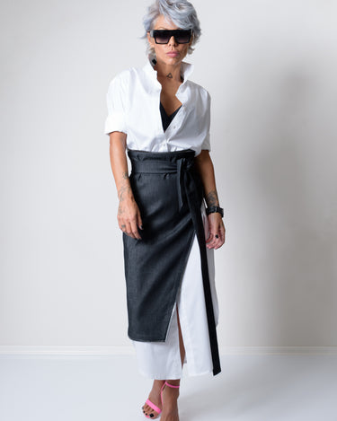 Asymmetric White Maxi Oversize Loose Shirt - Clothes By Locker Room