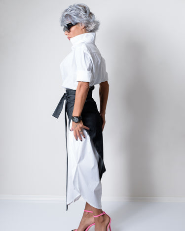 Asymmetric White Maxi Oversize Loose Shirt - Clothes By Locker Room