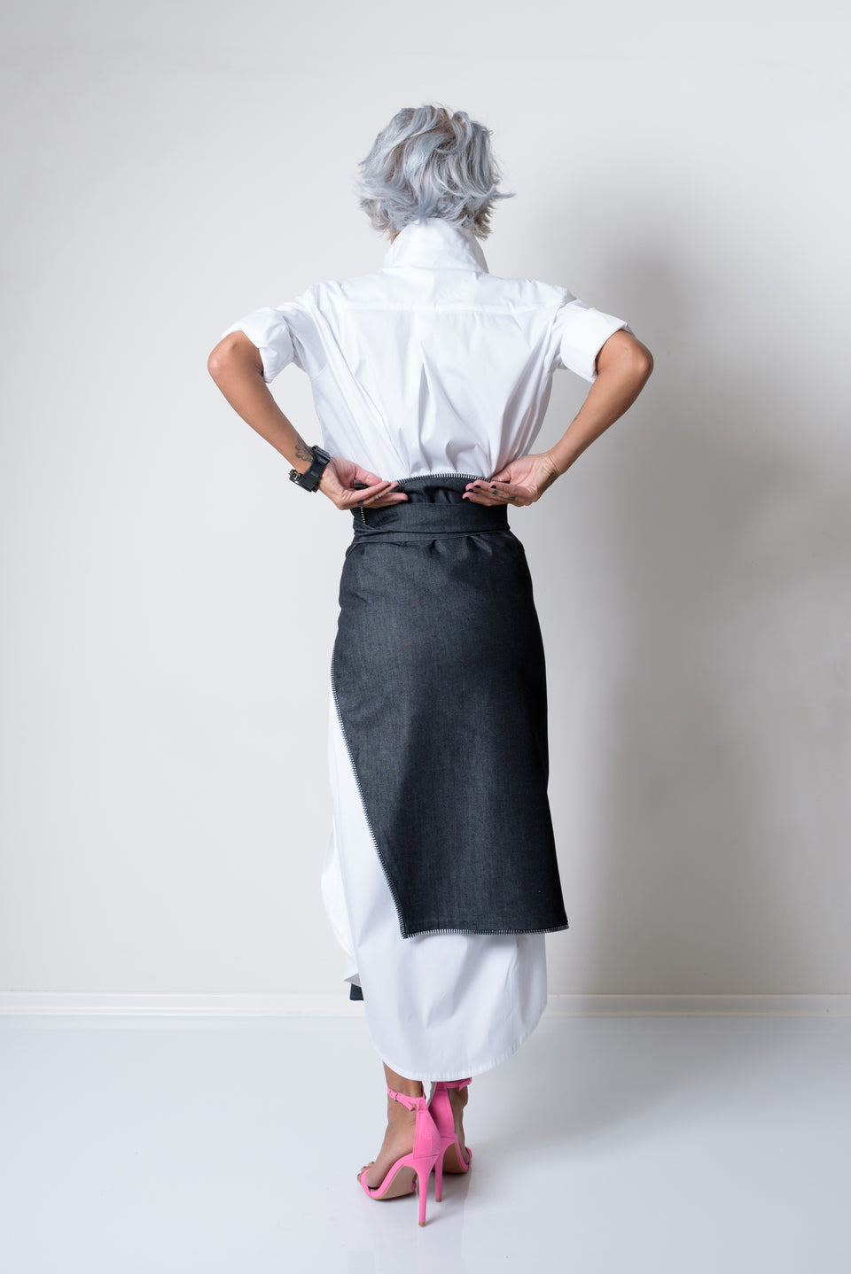 Asymmetric White Maxi Oversize Loose Shirt - Clothes By Locker Room