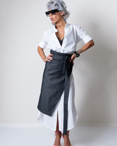 Asymmetric White Maxi Oversize Loose Shirt - Clothes By Locker Room