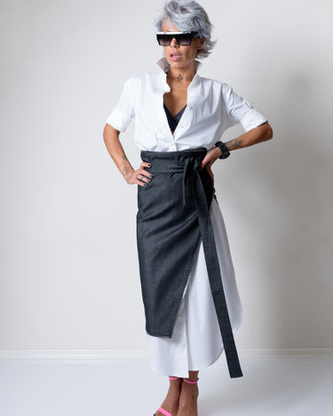 Asymmetric White Maxi Oversize Loose Shirt - Clothes By Locker Room