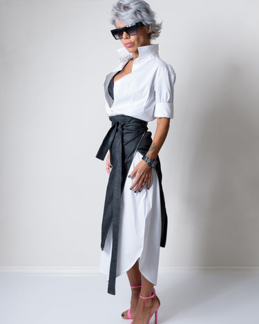 Asymmetric White Maxi Oversize Loose Shirt - Clothes By Locker Room