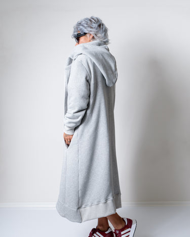 Grey Long Oversized Asymmetrical Casual Hoodie Sweatshirt - Clothes By Locker Room