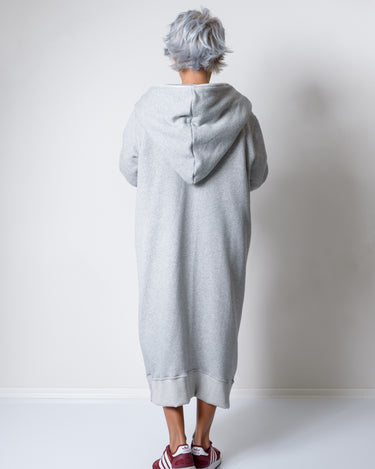 Grey Long Oversized Asymmetrical Casual Hoodie Sweatshirt - Clothes By Locker Room