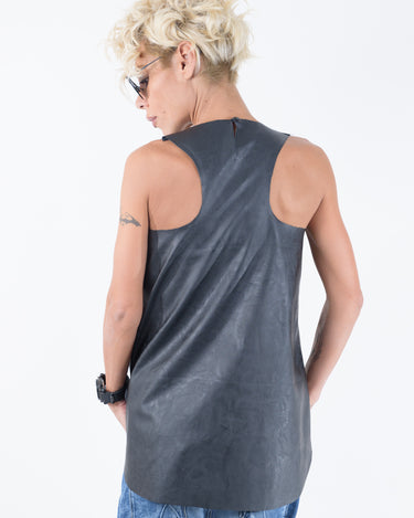 Leatherette Loose Top - Clothes By Locker Room