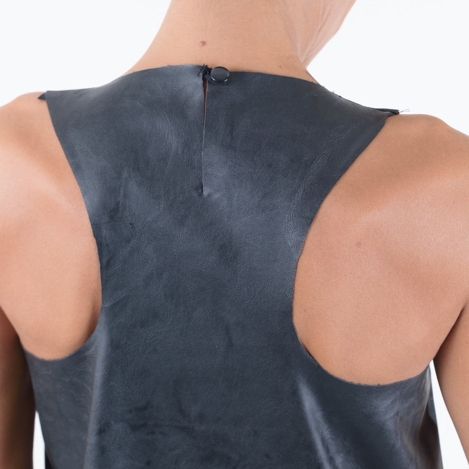 Leatherette Loose Top - Clothes By Locker Room