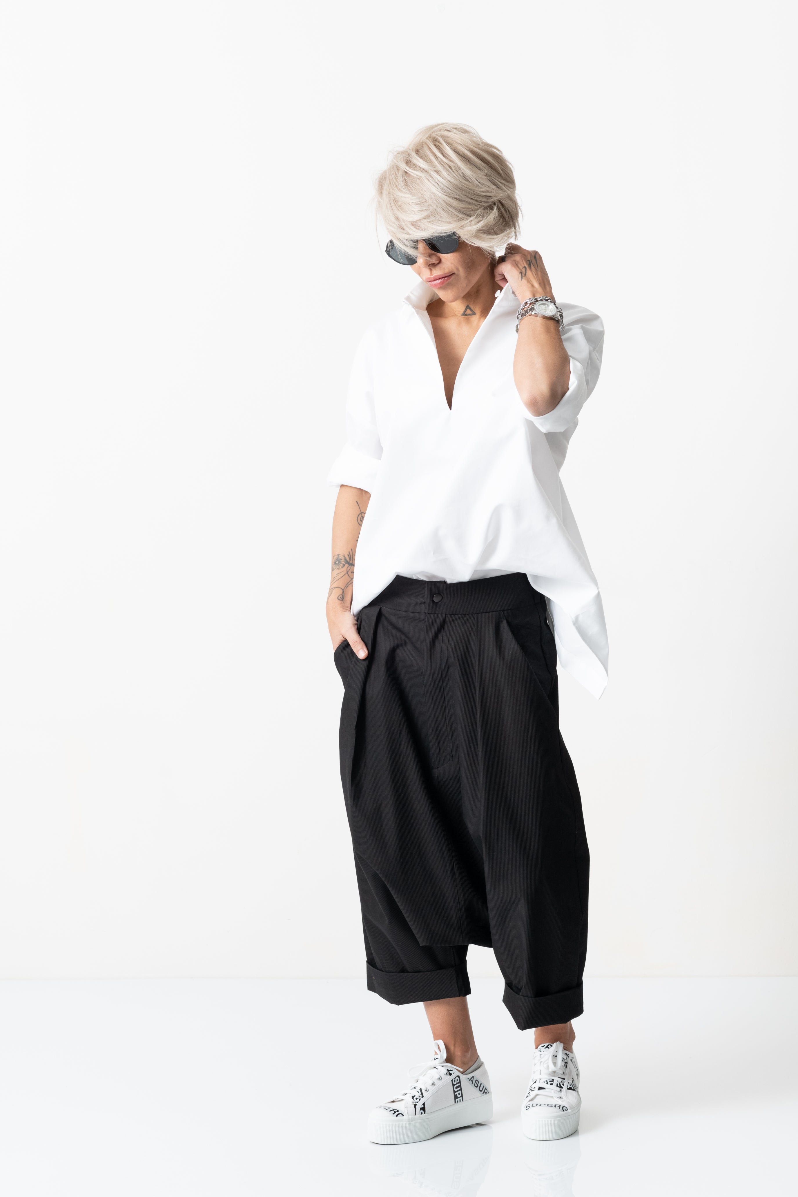 Women White Shirt with long Sleeves