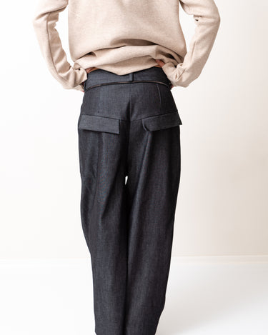 Denim Loose Bottom Casual Drop Crotch Pants - Clothes By Locker Room