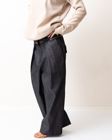 Denim Loose Bottom Casual Drop Crotch Pants - Clothes By Locker Room